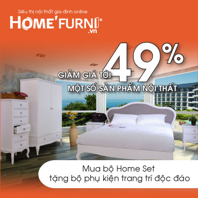 Khuyến mãi 49% sản phẩm nội thất HOME'FURNI