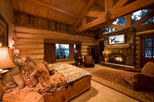 Phòng ngủ mộc mạc cho mùa đông không lạnh