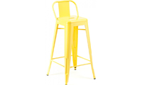 Ghế bar Tolix h stool with backrest lưng thấp sơn tĩnh điện