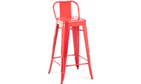 Ghế bar Tolix h stool with backrest lưng thấp sơn tĩnh điện