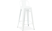 Ghế bar Tolix h stool with backrest lưng thấp sơn tĩnh điện