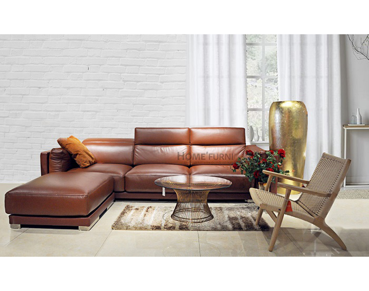 Sofa băng 3 Spazio + Đôn (Da tiếp xúc)