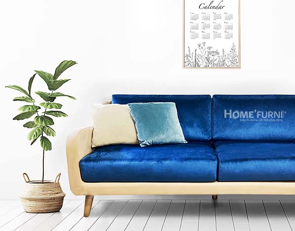 Sofa Lana xanh cổ điển trang nhã