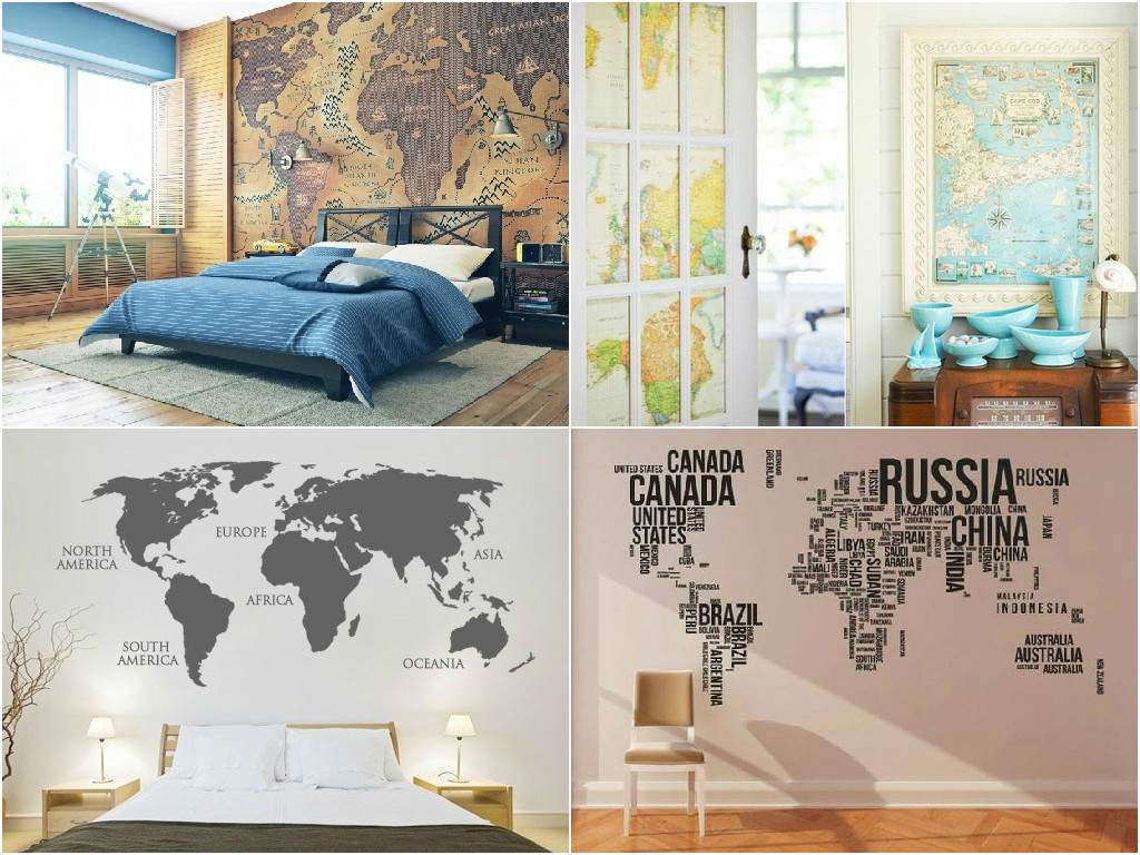 Những tấm bản đồ được ứng dụng trong trang trí nội thất với muôn hình vạn trạng đa dạng và hấp dẫn.